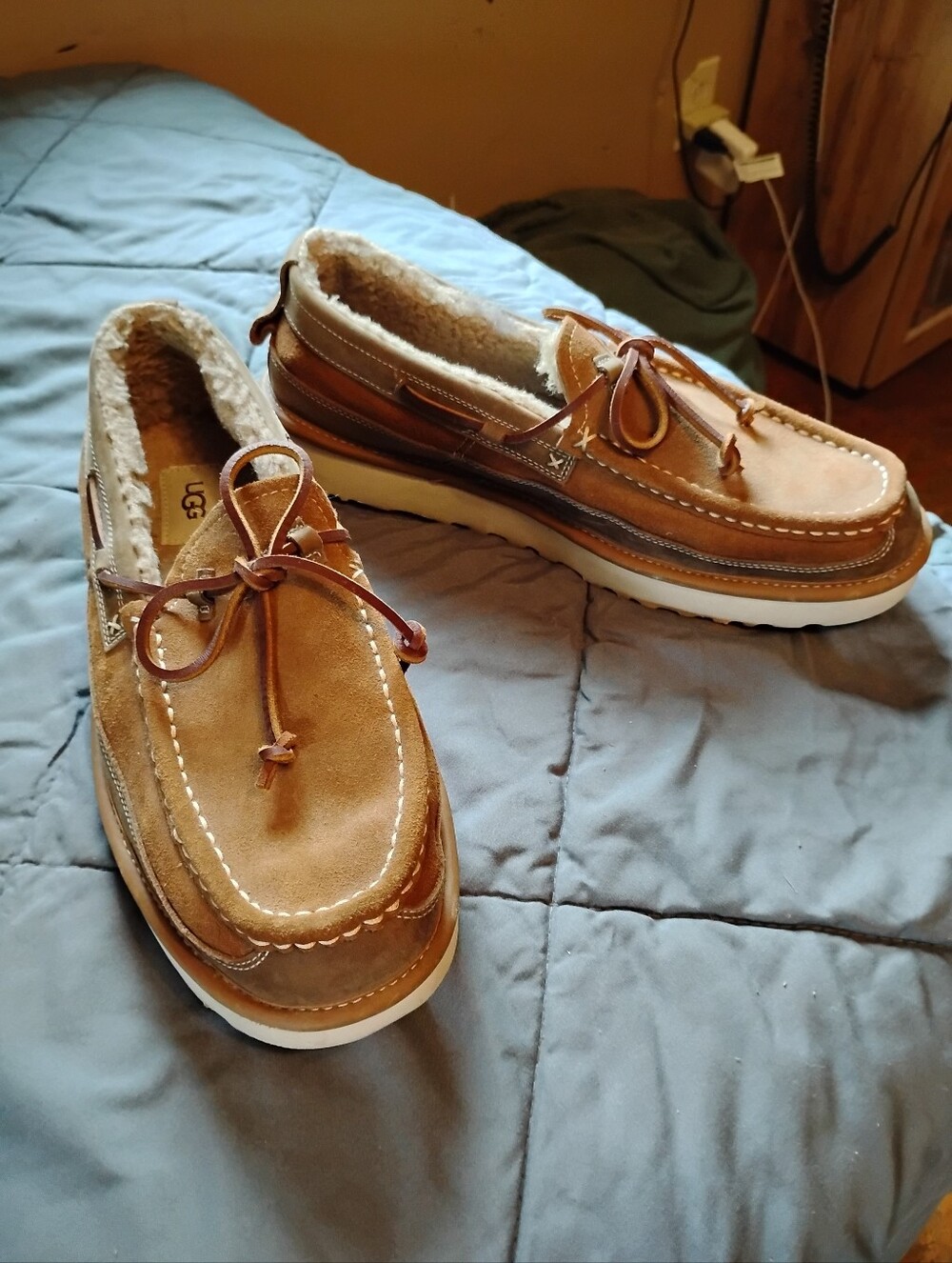 Ugg Hybrid Moccasin Suede & Leather Size 10